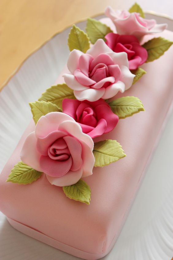 O'Creme Garden Roses - Juego de flores de pasta de goma – Rosa – Flores  comestibles para decoración de tartas – Decoración de flores de pasta de