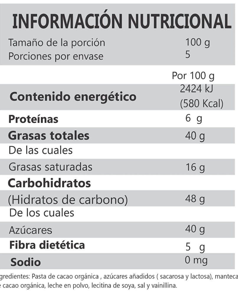 Chocolate Semiamargo 60%