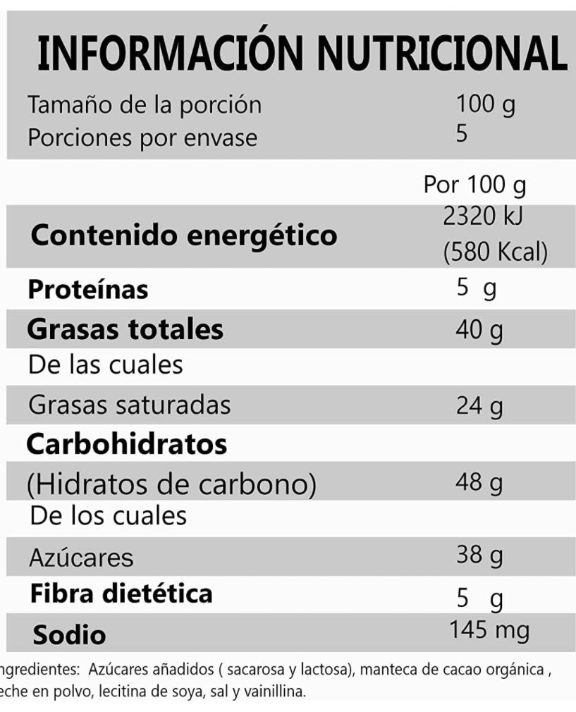 Chocolate blanco 32%